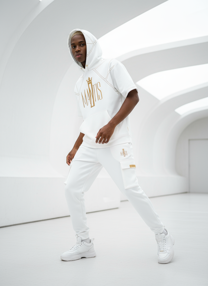 White short sleeve Hoodie